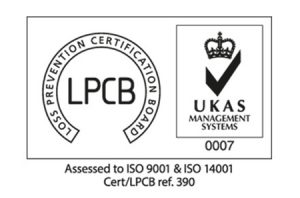 LPCB Assessed to ISO 9001 and ISO 14001 Logo